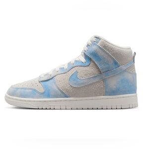 Nike Dunk High SE "Clouds" in the Celestine Blue colorway